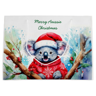 Vrolijk Aussie Kerstmis Koala Groot Cadeauzakje