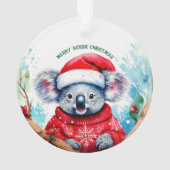 Vrolijk Aussie Kerstmis Koala Ornament (achterkant)