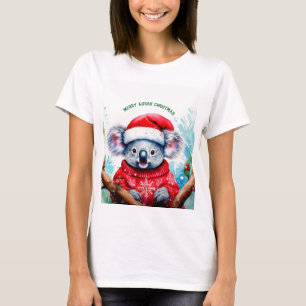 Vrolijk Aussie Kerstmis Koala T-shirt
