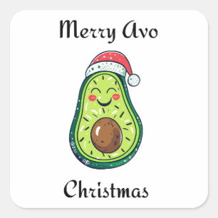 Vrolijk Avo Kerstmis Vierkante Sticker