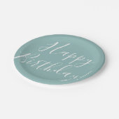 Vrolijk Birthday! Aangepast modern script Papieren Bordje (Gekanteld)