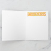 Vrolijk Birthday! Abstracte Oranje en gele rozen Kaart (Binnen)