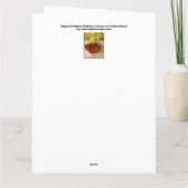 Vrolijk Birthday! Abstracte Oranje en gele rozen Kaart (Achterkant)