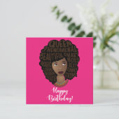 Vrolijk Birthday! Bevordering van zwarte vrouwen,  Kaart (Staand voorkant)