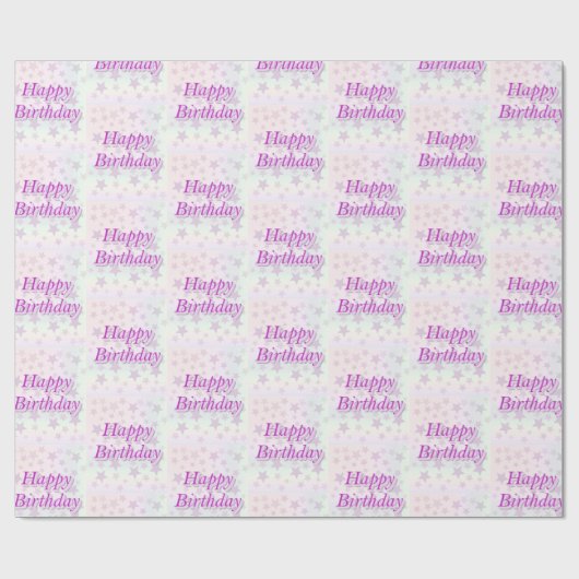 Vrolijk Birthday! Cadeaupapier (Vlak)