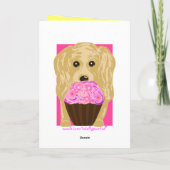 Vrolijk Birthday! Cocker Spaniel Art Kaart (Achterkant)