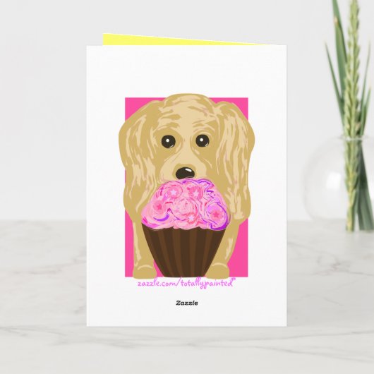 Vrolijk Birthday! Cocker Spaniel Art Kaart (Achterkant)