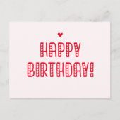Vrolijk Birthday! Cute Typography Briefkaart (Voorkant)