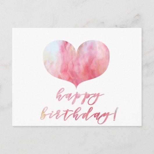 Vrolijk Birthday! Elegant roze geit Briefkaart (Voorkant)
