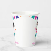 Vrolijk Birthday! Princess Ballerina w/Bow Birthda Papieren Bekers (Links)