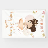 Vrolijk Birthday! Princess Ballerina w/Bow Birthda Spandoek (Horizontaal)