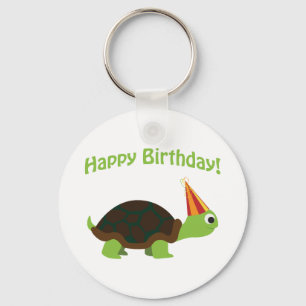 Vrolijk Birthday! Schildpad Sleutelhanger