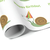 Vrolijk Birthday! slak Cadeaupapier (Rol Hoek)