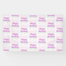 Vrolijk Birthday! Spandoek