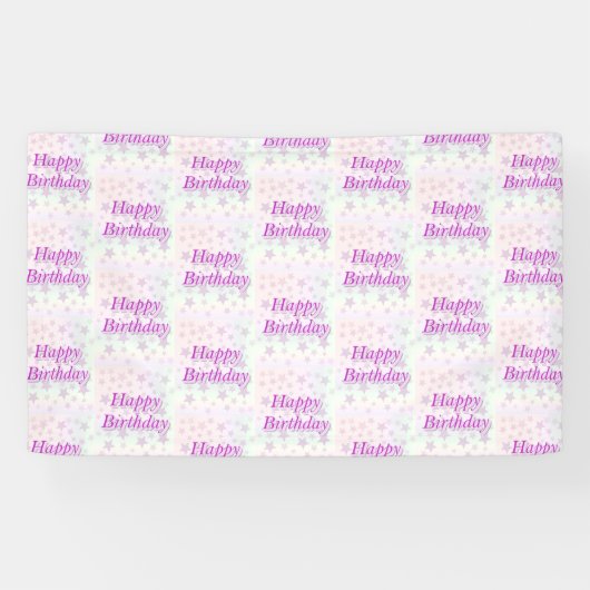 Vrolijk Birthday! Spandoek (Horizontaal)