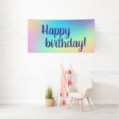 Vrolijk Birthday! Zachte kleurrijke gradiënt Spandoek (Insitu)