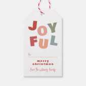 Vrolijk Bold Modern Kleurrijk Kerstmis Gepersonali Cadeaulabel (Voorkant)