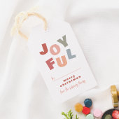 Vrolijk Bold Modern Kleurrijk Kerstmis Gepersonali Cadeaulabel