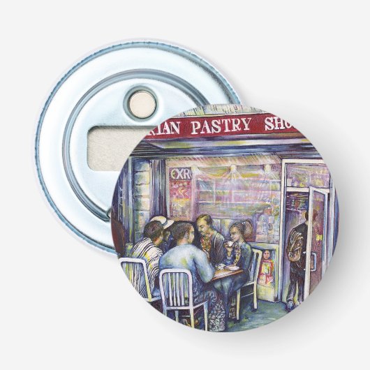 vrolijk button flesopener (Voorkant)