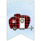 Vrolijk Campers Kerst Banner Gnome Camper Decor (Eerste vlag)