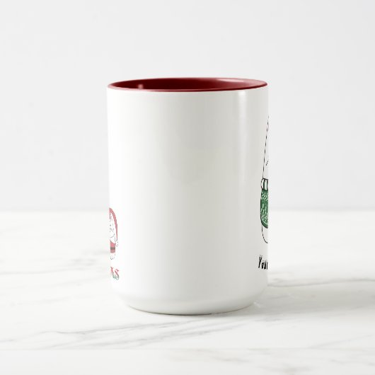 Vrolijk Catmas Grappig Meowy Kerst Kitten Mok (Midden)