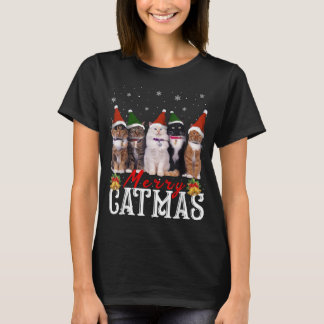 Vrolijk Catmas Matching Familie Kat Lover Xmas T-shirt