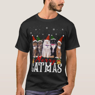 Vrolijk Catmas Matching Familie Kat Lover Xmas T-shirt