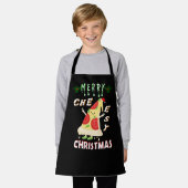 Vrolijk Cheesy Kerstmis Kerstmis Santa Pizza Kerst Schort (Gedragen)