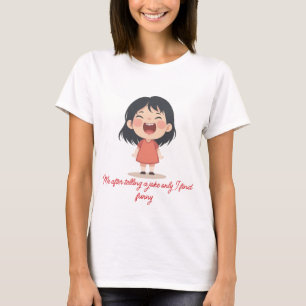 Vrolijk Chibi meisje lacht T-shirt