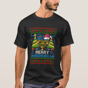 Vrolijk Chrismukkah Gelukkig Chanoeka Kerstmis Men T-shirt