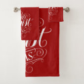 Vrolijk Christmas Christelijk Kalligrafie Script R Bad Handdoek (Insitu)