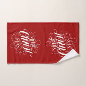 Vrolijk Christmas Christelijk Kalligrafie Script R Bad Handdoek (Handdoek)