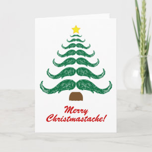 Vrolijk Christmastache. Feestdagen Kaart