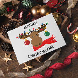 Vrolijk Christmoose gepersonaliseerde kerst Kaart