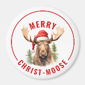 Vrolijk Christus-eland Grappige Kerstmis Moose Magneet (Voorkant)
