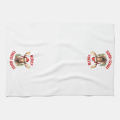 Vrolijk Christus-eland Grappige Kerstmis Moose Theedoek (Horizontaal)