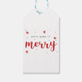 Vrolijk Confetti Kerst Cadeaulabel
