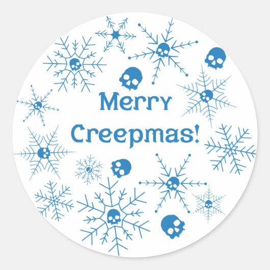 Vrolijk Creepmas! Ronde Sticker (Voorkant)