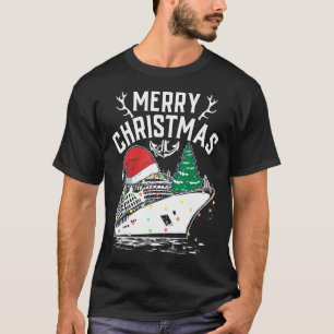 Vrolijk Cruisemas Cruiseschip Familie Kerstmis Gra T-shirt