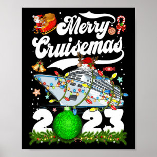 Vrolijk Cruisemas Familie Cruise Kerstmis 2023 Leu Poster