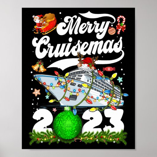 Vrolijk Cruisemas Familie Cruise Kerstmis 2023 Leu Poster (Voorkant)