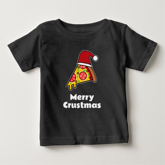 Vrolijk Crustmas GRAPPIGE PIZZA SLICE SANTA (Voorkant)