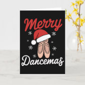 Vrolijk Dansfeest Let Danser Leraar Kerst Dans Kaart (Gele Bloem)