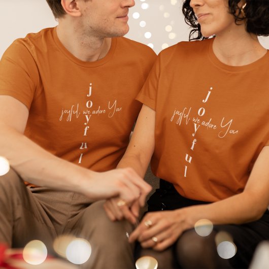 Vrolijk dat we je aanbidden | Kerst Hymne Vakantie T-shirt