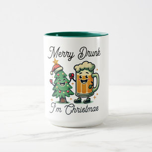 Vrolijk Drink Grappig Kerstfeest Mok