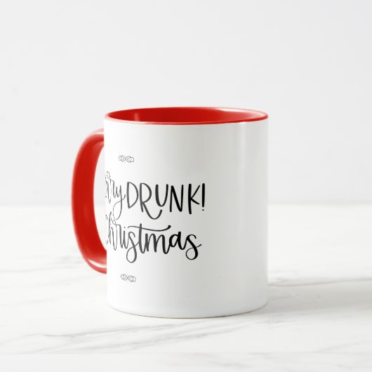 Vrolijk Drink Ik ben Kerstmis | Grappige Drink Hum Mok (Voorkant links)