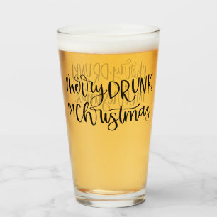 Vrolijk Drink met kerst Grappige Drink Humor Glas