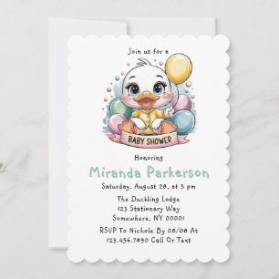 Vrolijk eendje Baby shower Kaart