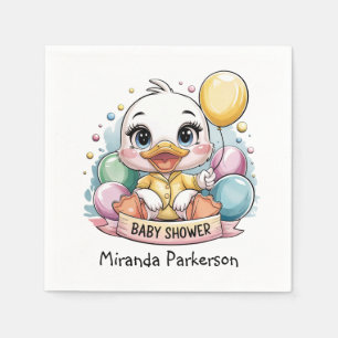 Vrolijk eendje Baby shower Servet