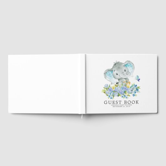 Vrolijk Elephant Baby shower gastenboek (Volledig)